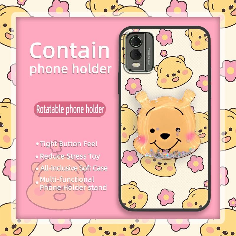 ป้องกันเลนส์โทรศัพท์ Glitter เคสโทรศัพท์สําหรับ Nokia C32 ป้องกัน Quicksand Anti-knock ทนทานแฟชั่นออกแบบน่ารัก Dirt-proof Soft Case ขาตั้งหมุนได้ TPU Kickstand ความเรียบง่าย ราคา ถูกที่สุด ดีลบีเคเค แกลเลอรีภาพที่ 7