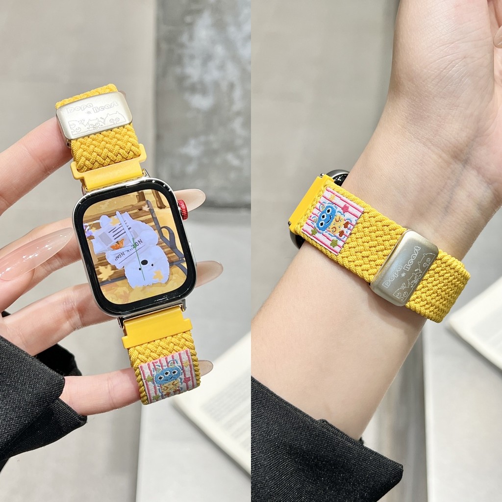 Dopamine Little Monster สายถักไนลอน หัวเข็มขัดแม่เหล็ก สําหรับ Huawei Watch Fit 4/4 Pro/3/2 รุ่นพิเศษ