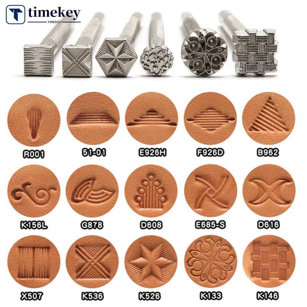 TME ชุดปั๊มหนังโลหะ Punch เครื่องมือเครื่องปั้นดินเผาแสตมป์ DIY Clay Ceramics แสตมป์ขี้ผึ้งหนัง Craf