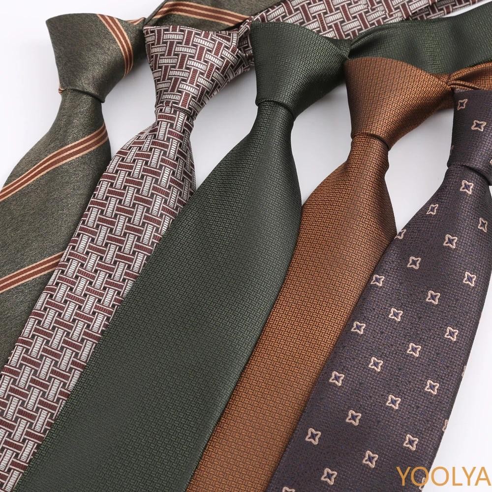 หรูหรา 8 ซม.Mens Ties เนคไท Solid Stripes Plaids Ties สําหรับ Man เจ้าบ่าวคอ Tie สําหรับธุรกิจ Party