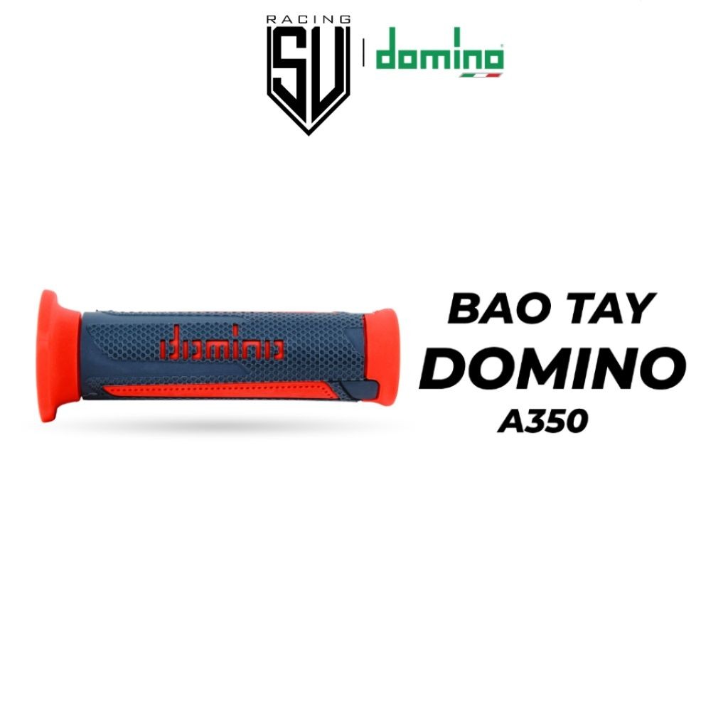 ถุงมือ Domino A350 - สีเทาเข้ม/แดง