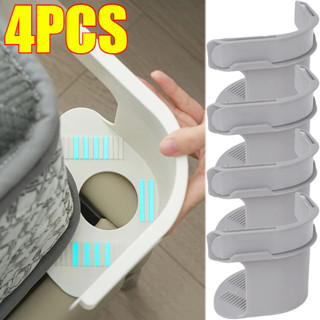 4ชิ้นที่มองไม่เห็นแผ่นเตียงคลิปยึด-ลื่นผ้าห่มปกผู้ถือมุม-มัล…