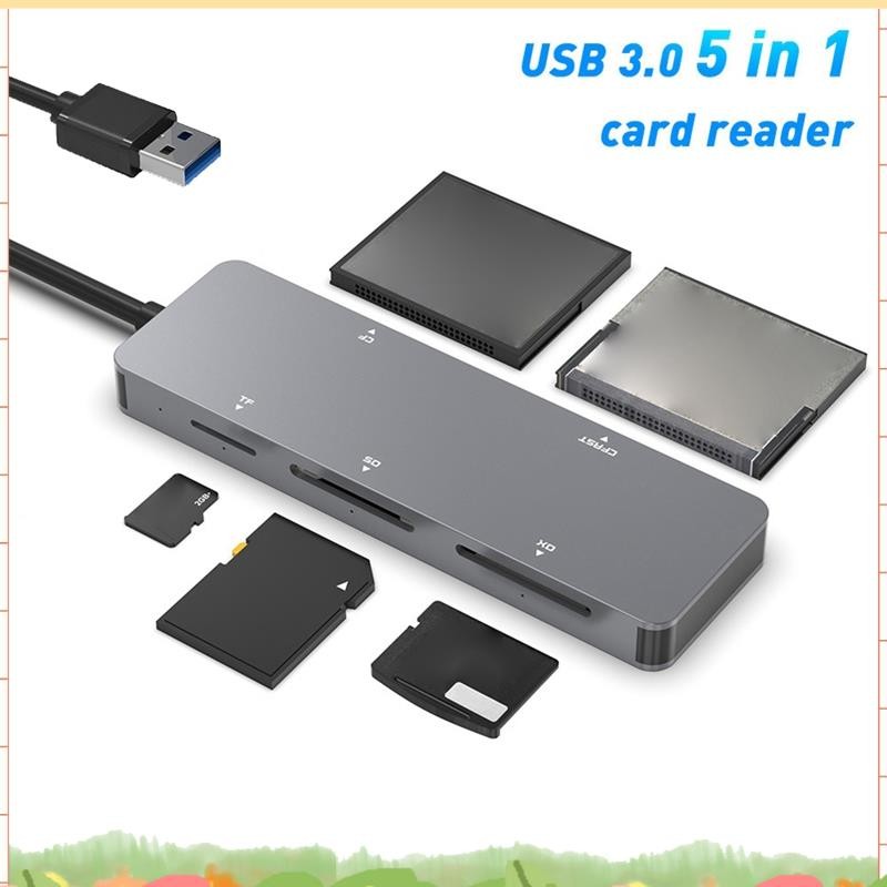 Super USB SD Card Reader คอมพิวเตอร์ SD Card Reader CFast/XD/SD/TF Card Reader 5 in 1 USB Card Reade