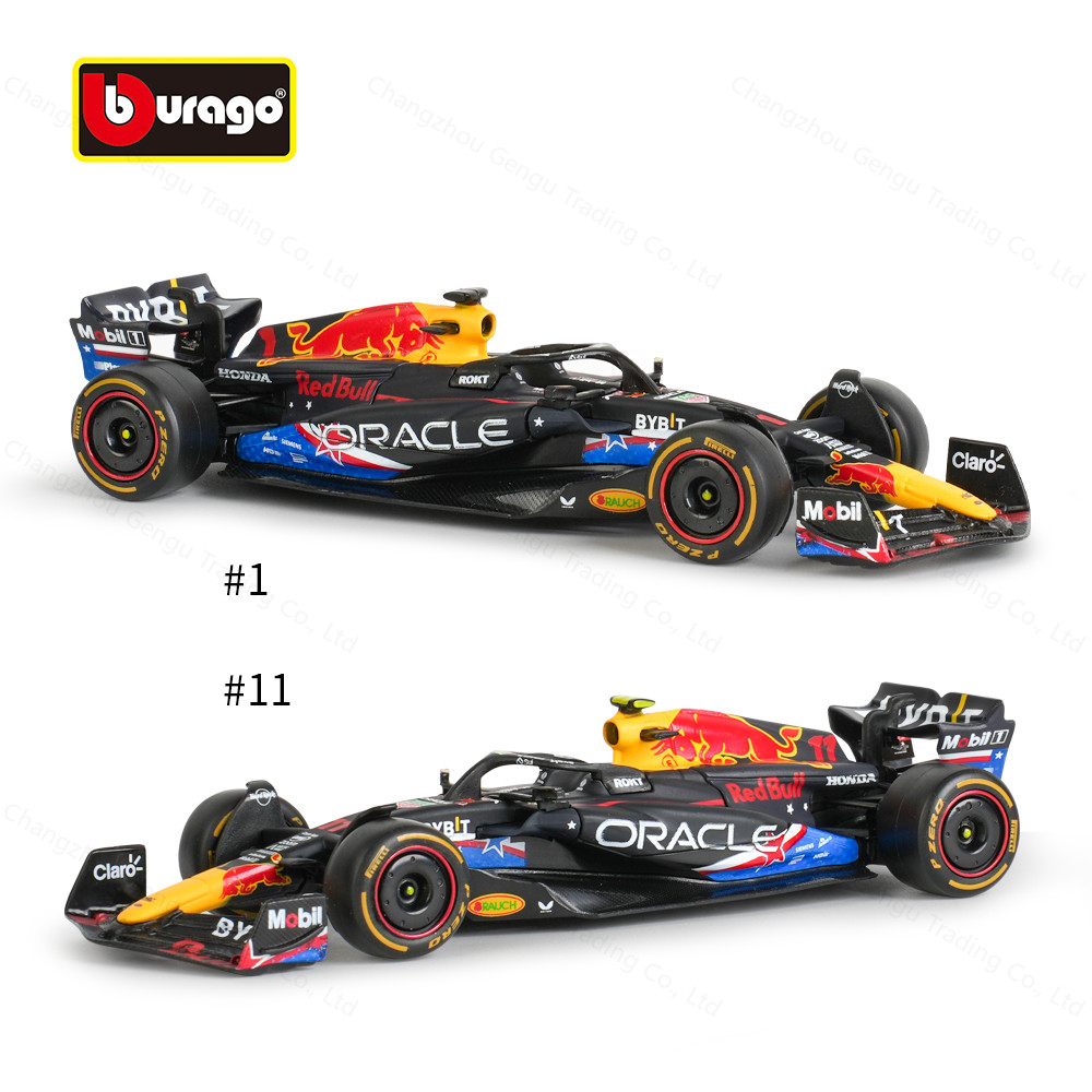 Bburago 1:43 2023 RB19 #1 #11 Red Bull Austin F1 Racing Formula Car Static Simulation Diecast Alloy Model Car - รูปที่ 3