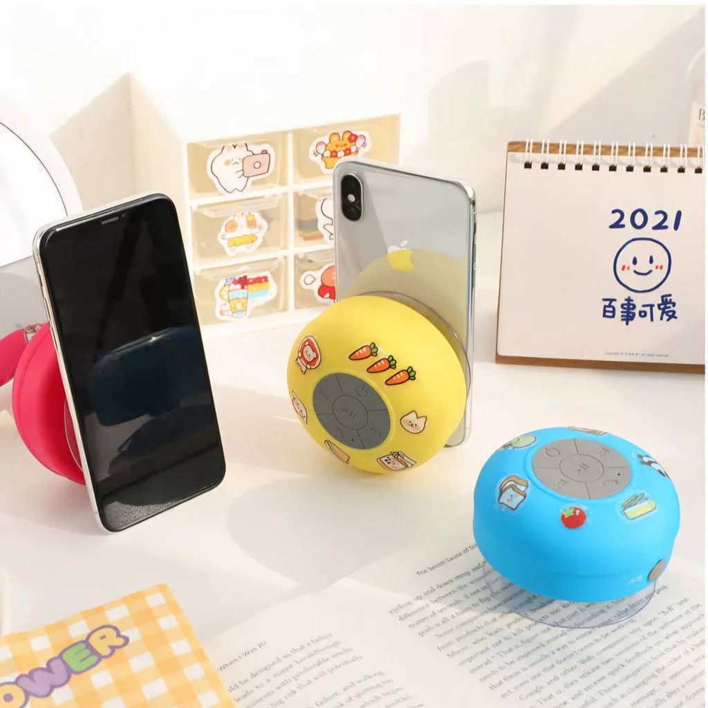 แถมฟรีสติ๊กเกอร์ ลำโพงบลูธูทกันน้ำ ลำโพงกันน้ำไร้สายแฮนด์ฟรี น่ารัก เสียงดี ลำโพงติดผนัง ติดในห้องน้ำได้ - รูปที่ 3