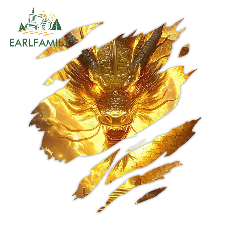 Earlfamily 13 ซม.Dragon Tear สติกเกอร์รถ Windows Campervan Trunk สเก็ตบอร์ดกันน้ํา Viinyl Decals Creative Occlusion Scratch รถอุปกรณ์เสริม