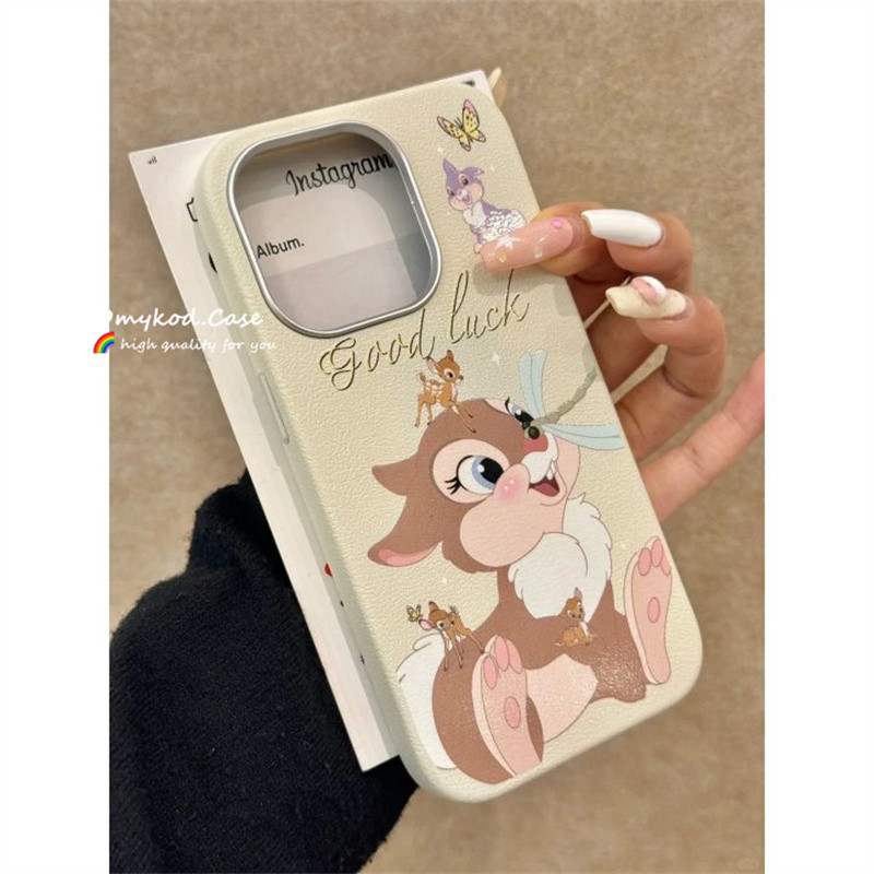 ปลอกหนังสําหรับ Samsung S21 S22 S23 S24 Plus Ultra S20FE S23FE S24FE A51 A31 A21s A20s A03 A16 A06 เคสโทรศัพท์ INS น่ารักกวางการ์ตูน Anti Fall และกันกระแทกปกอ่อน