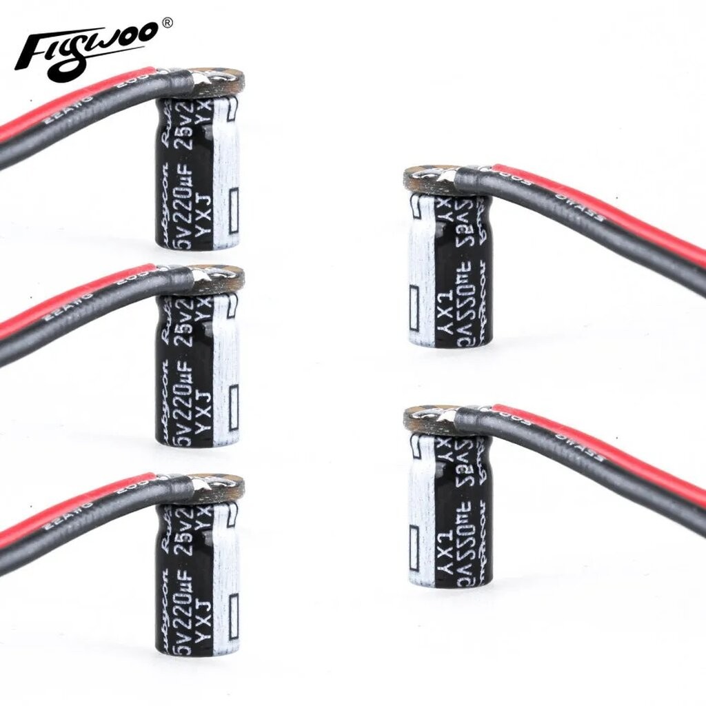 5ชิ้น Flywoo UBYCORN 25V 220UF YXJ 6.3x11mm w/ Capacitor Cap PCB กรองสัญญาณ ให้ภาพใสขึ้น 2s-4s Tools