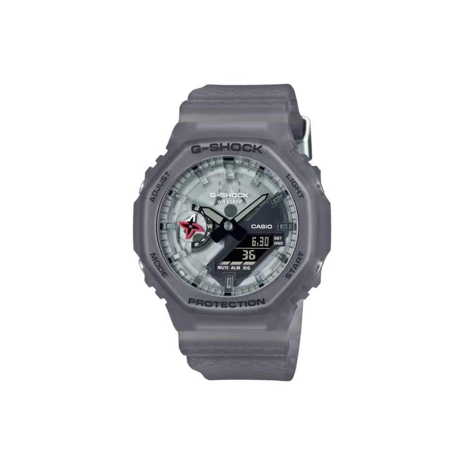 (คลังสินค้าพร้อม) Original GC hock GA2100 Men Sport Watch Dual Time Display World Time LED Auto Light นาฬิกาข้อมือกีฬา GA-2100NNJ-8A