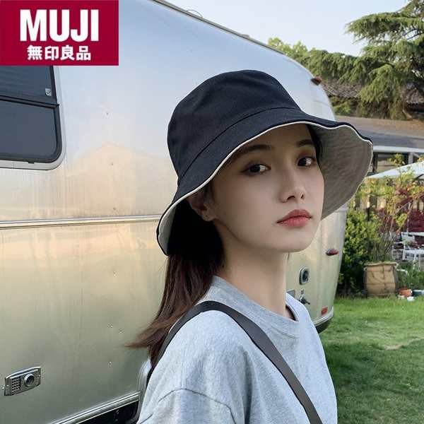 หมวกบักเก็ต หมวก หมวกชาวประมง MUJI หมวกฤดูร้อนใหม่สําหรับผู้หญิงรุ่นเกาหลีอเนกประสงค์กระชับสัดส่วนป้