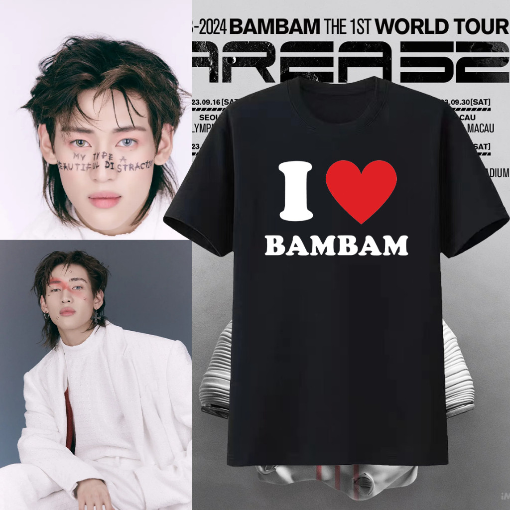 (HOT)เสื้อกันต์พิมุกต์ ภูวกุล I Love BAMBAM T-shirt ผ้าCotton 100% ใส่ได้ ทั้ง ชาย ใส่สบาย ไม่หด ไม่ย้ Size S-5XL