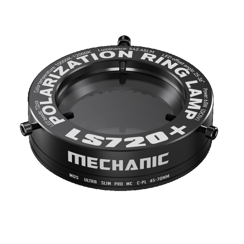 Mechanic LS720 Plus Dual Polarized กล้องจุลทรรศน์แหวน 72-LED Anti Glare อุปกรณ์เสริมสําหรับกล้องจุลท