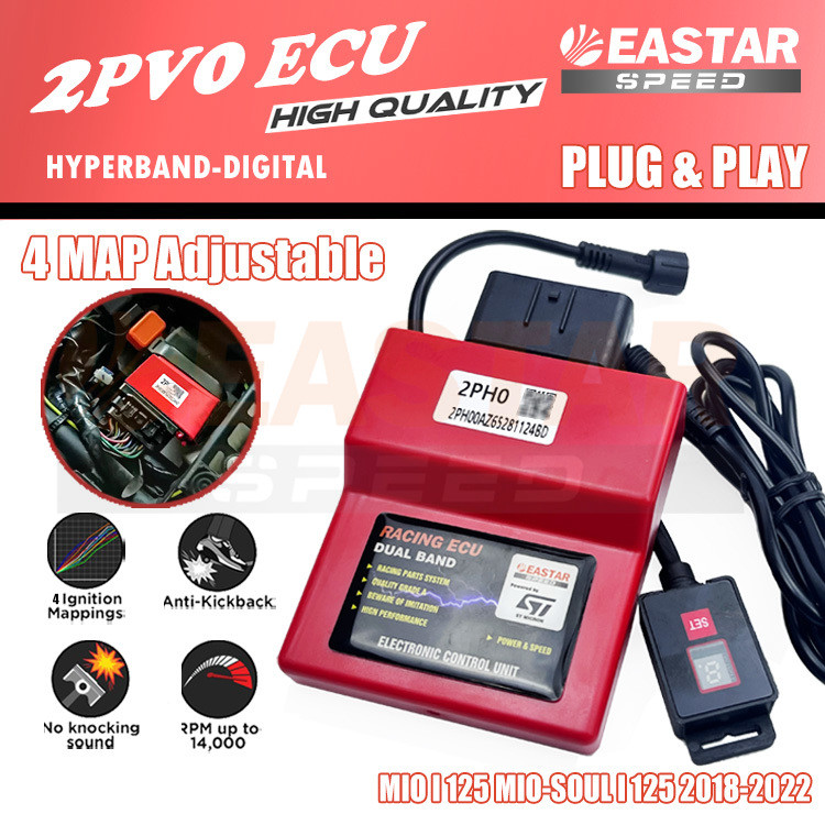 2ph0 ECU สําหรับ MIO I 125 MIO-SOUL I125 2018-2022 รุ่นที่มีปุ่ม,PROGRAMMABLE,ADJUSTABLE