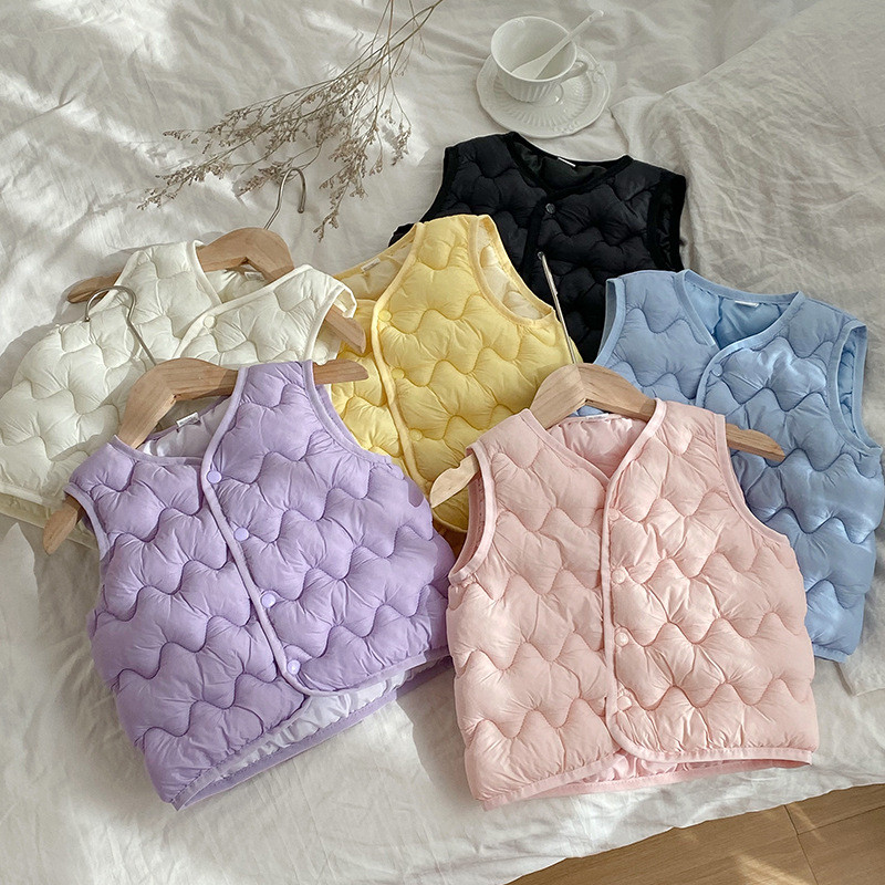 เด็กลงเสื้อกั๊กผ้าฝ้ายฤดูหนาวทารกเด็กวัยหัดเดินซูเปอร์นุ่มเสื้อกั๊กชายหญิงหนาอบอุ่นผ้าฝ้ายแจ็คเก็ตเสื้อผ้าเด็ก