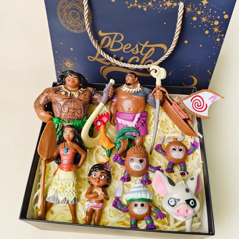 6 ชิ้น/10 ชิ้น Moana 2 Ocean Adventure ฟิล์ม Action Figure PVC ของเล่นอะนิเมะเจ้าหญิง Moana Maui คอลเลกชันตุ๊กตาเครื่องประดับตกแต่งห้อง