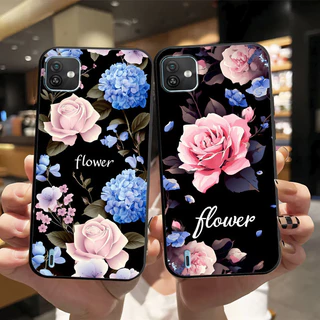 ดอกไม้หินอ่อนหรูหราสําหรับ Wiko Y81 / Y82 กรณีแมวน่ารักปลอกซิลิโคนอ่อนนุ่มกันกระแทกสําหรับ Wiko Y81 / Y82 เคสโทรศัพท์กันชน