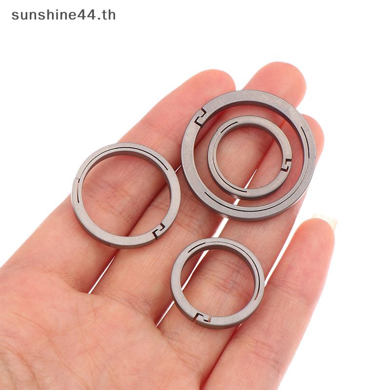 FOURSUN ไทเทเนียมแบนแหวนเชือก Drop หัวเข็มขัดกุญแจรถผู้ถือแหวน Quickdraw พวงกุญแจ Carbiner อุปกรณ์เสริม Gadgets TH - รูปที่ 4