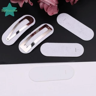 [BigHouseSea] 100pcs รูปไข่ไม่ทอ Tear Drop คลิป snap spacers สี่เหลี่ยมผืนผ้า Felt pads แพทช์ appliques สําหรับสี่เหลี่ยมผืนผ้า hairpins อุปกรณ์เสริมใหม่
