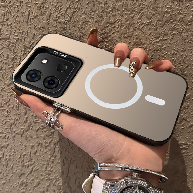 ปลอก infinix smart 7 tecno go 2023 5g เคสโทรศัพท์ Hard Case เคสโทรศัพท์ TPU เคสกันกระแทกแบบแข็ง ดีไซน์ใหม่ Aesthetics ไร้สายแม่เหล็ก CYBSWX01 - รูปที่ 4