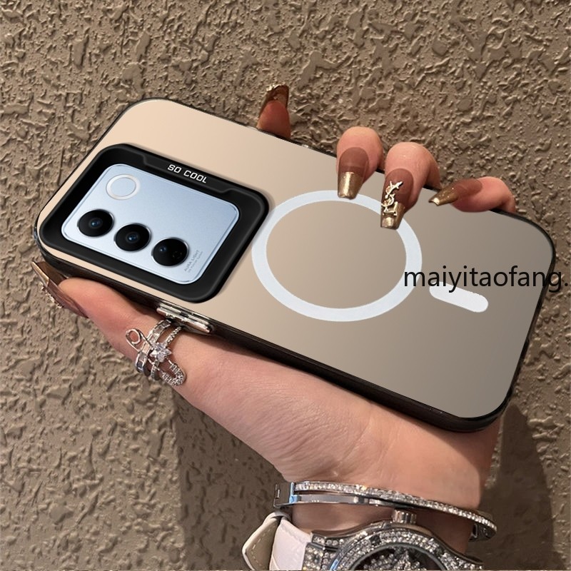 ปลอก VIVO V27 5G VIVO V27E VIVO Y100 VIVO V29E VIVO V29 5G เคสโทรศัพท์ Hard Case TPU เคสโทรศัพท์ Hard เคสกันกระแทกออกแบบใหม่ความงามไร้สายแม่เหล็ก CYBSWX01