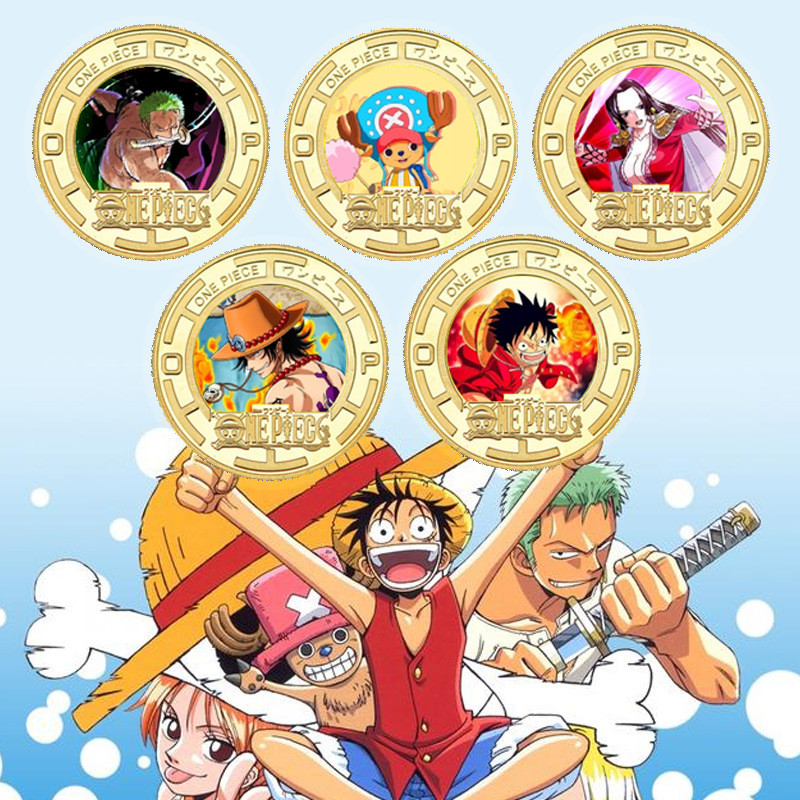 งานฝีมือโลหะเหรียญที่ระลึกอะนิเมะ One Piece Luffy