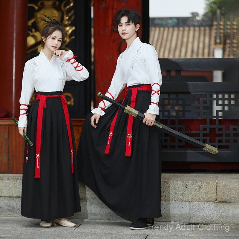 เสื้อผ้าสไตล์จีน, ชุดคู่รัก, ชุดชาวฮั่น CNY, ชุดชาวฮั่นปรับปรุงทุกวัน, ชุดสตรีเอว, คอปกสไตล์จีน, ชุดนักเรียนชาย, ชุดการแสดงคู่ศิลปะการต่อสู้