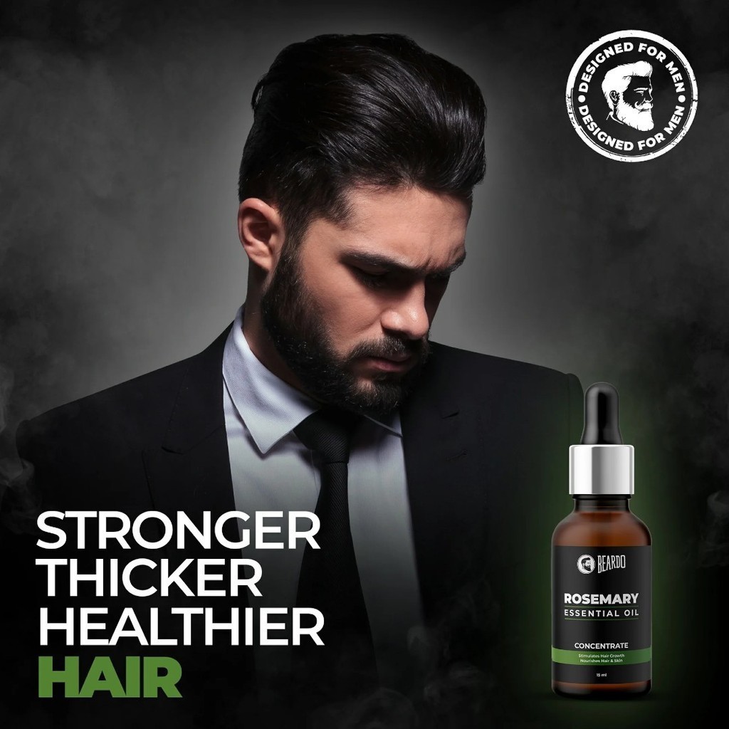 Beardo Rosemary Essential Oil 15ml. Rosemary Oil for Hair Growth, Hair fall and Regrowth