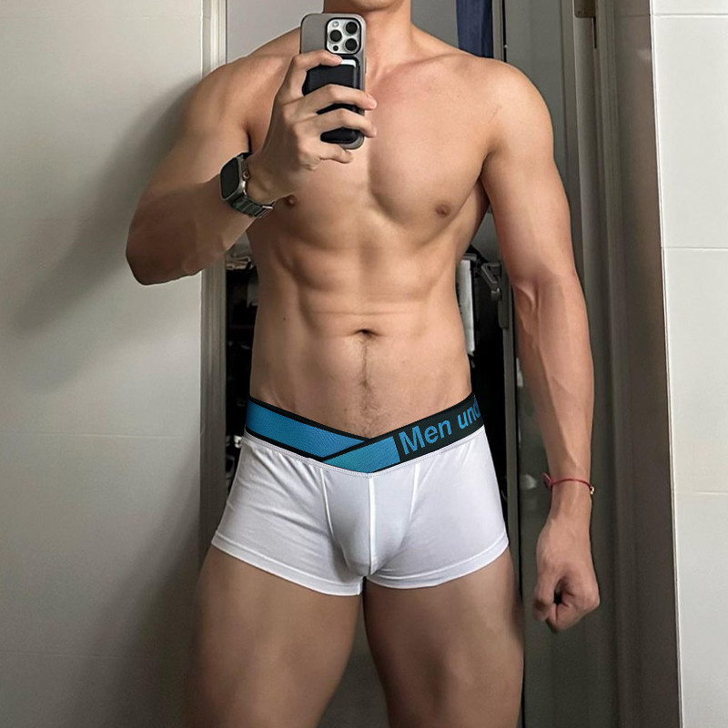 ผู้ชายสะโพกยกชุดชั้นในแฟชั่น V เข็มขัด Gradient Mens นักมวย Modal นุ่มสบายกีฬา Boxershorts กางเกง Man กางเกง MP2577