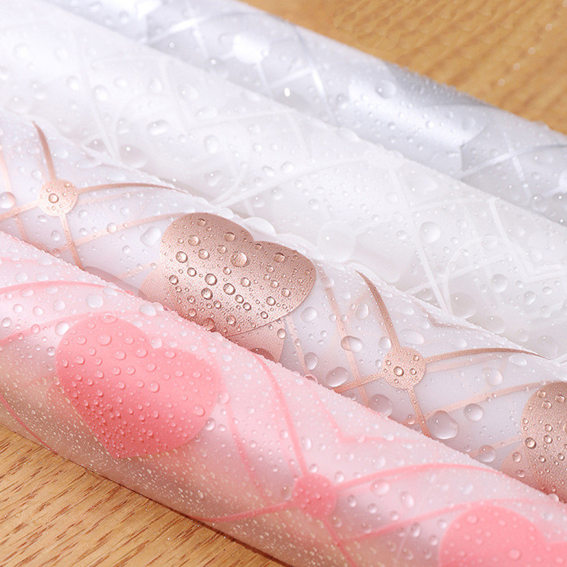 20 แผ่น 56x56 ซม. กระดาษบรรจุภัณฑ์ดอกไม้หัวใจรัก Frosted ดอกไม้โปร่งใส DIY วัสดุกระดาษห่อ - รูปที่ 2