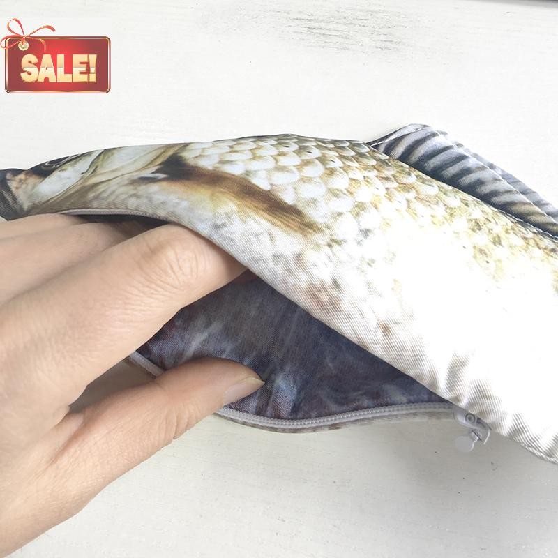 Bl Crucian ปลาคาร์พปากกากระเป๋าที่สมจริงรูปปลา Make-up กระเป๋าปากกาดินสอซิป Back To School กระเป๋าดินสอกระเป๋าดินสอ A - รูปที่ 4