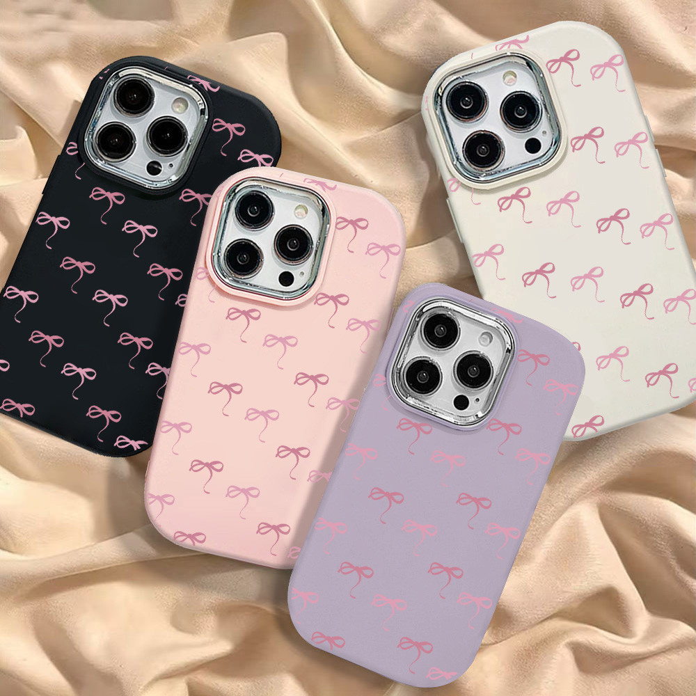 Case เคส Samsung A07 A17 A56 A06 A05S A16 A05 A35 A55 A15 A54 A12 A14 A26 A36 การ์ตูน เลนส์โลหะชุบไฟฟ้า หรูหรา เรียบง่าย