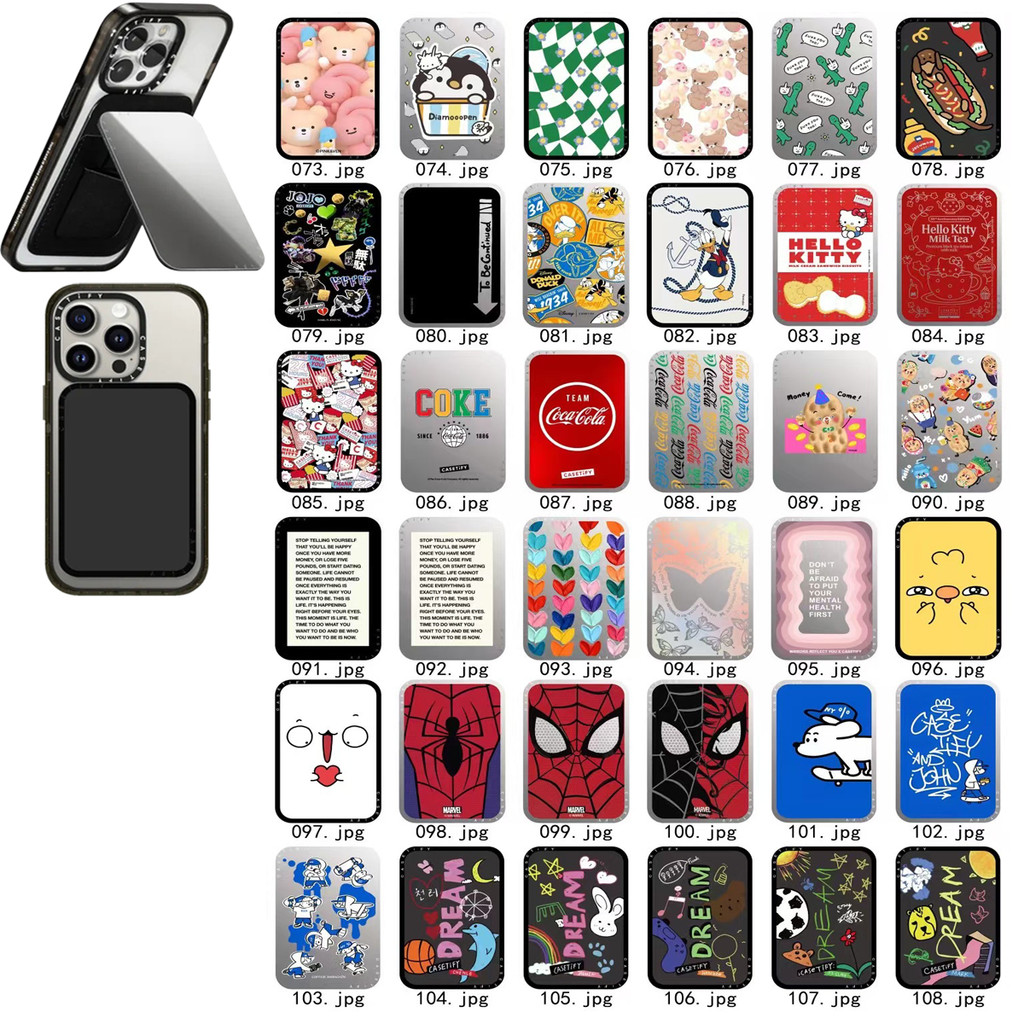 Casetify073-108 JoJos Bizarre AdventureCoca-Cola Snappy Cardholder Stand Magnetic compatible universal Grip Magnetic case กระจก Creative Telescopic พับ Huyen Dinh Grips