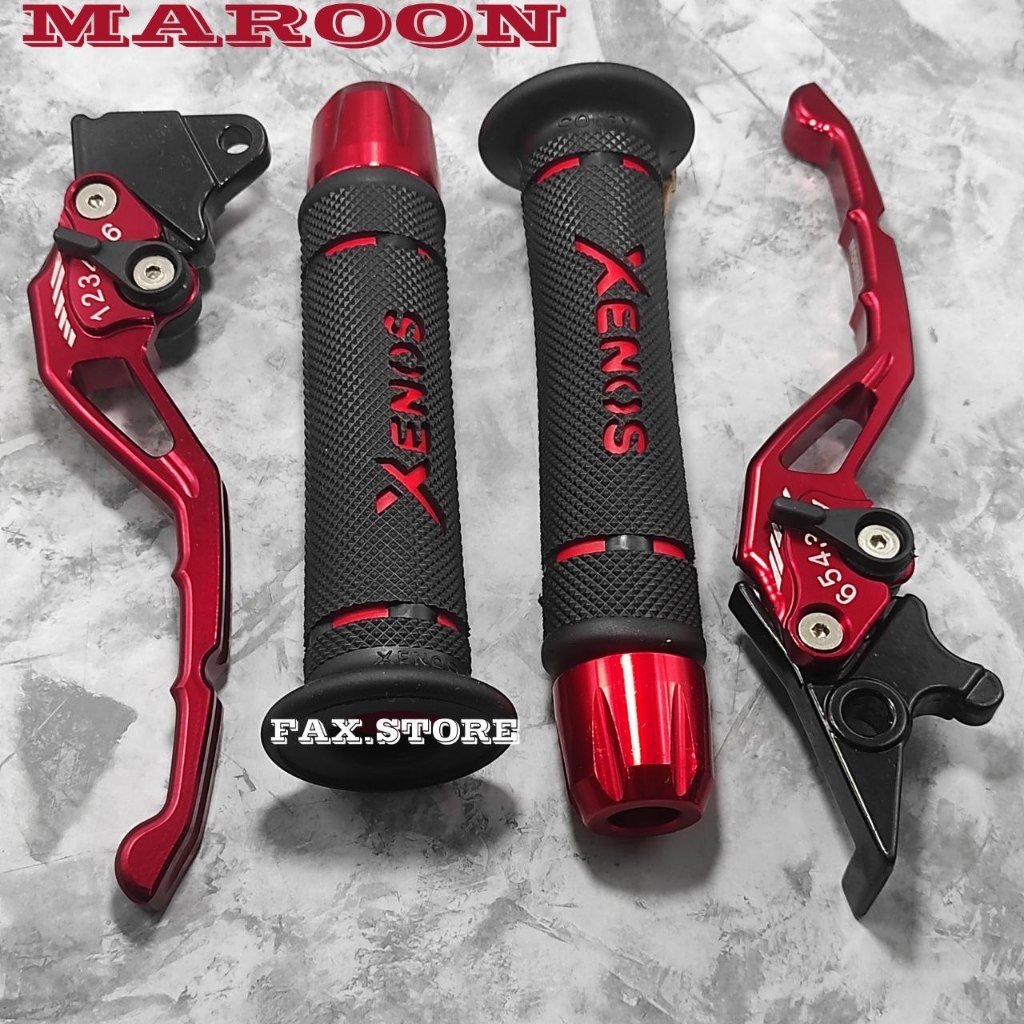 [JH SHOP]แพ็คเกจแฮนด์ 3 in 1 SUPER XENOS + ที่จับเบรกปรับ CnC + แฮนด์ CNC แบบเต็ม Jalu NMAX AEROX PC