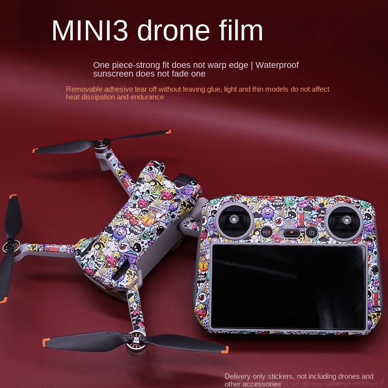 เหมาะสําหรับ Dji Mini 3 สติกเกอร์ RC 1/RC-N1 Camouflage ฟิล์ม PVC ฟิล์มป้องกันอุปกรณ์เสริม