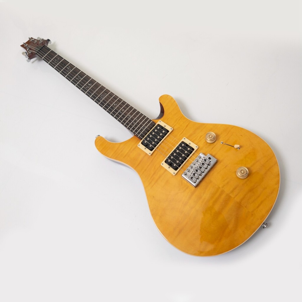 Prs กีตาร์ไฟฟ้า Paul Reed Smith Custom 24 เปลวไฟสีเหลือง Maple Top Tremolo Bridge กีตาร์มืออาชีพ