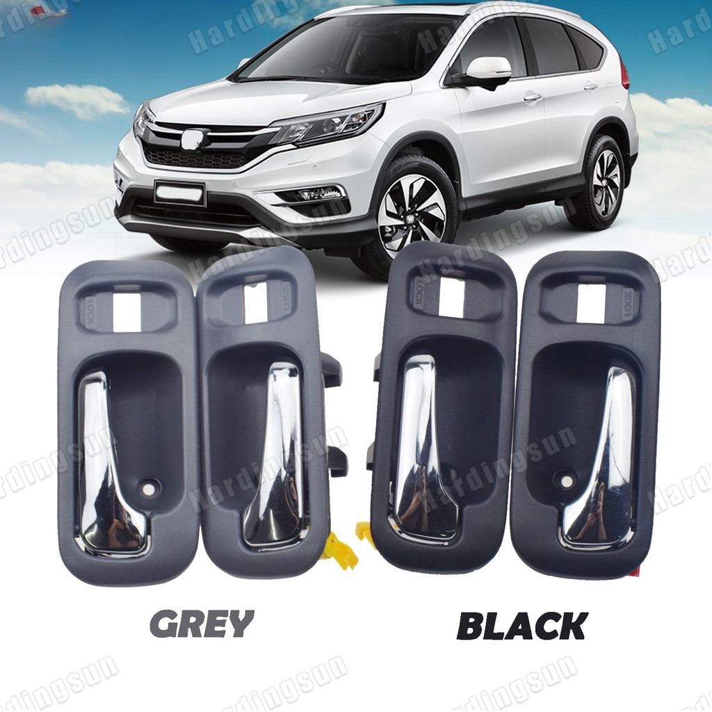 Chrome สีเทา/สีดําภายในประตูด้านหน้าซ้ายขวาสําหรับ Honda CRV 97-01 Odyssey 1995-1998 72124S10A11ZA,7