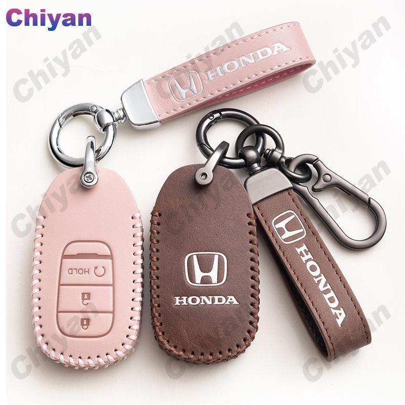 ของแท้หนังสมาร์ทพับฝาครอบกุญแจรถพวงกุญแจสําหรับ Honda FIT Accord Brio Civic CRV C-RV XRV HRV BRV Jazz FRV Odyssey City Spirior Pilot Freed Mobilio