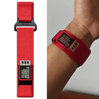 สาย QUANTZY Easy Fit, สายรัดข้อมือไนลอน 20 22 มม., สายอเนกประสงค์สไตล์สปอร์ตสําหรับ Forerunner / Active / Vivoactive 4 / Huawei Watch / Watch