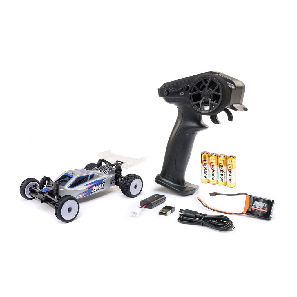 LOSI 1/24 Micro-B 2S 2WD RTR Race Buggy (Battery & Charger Included), Silver LOS00007T2 ศูนย์ไทย