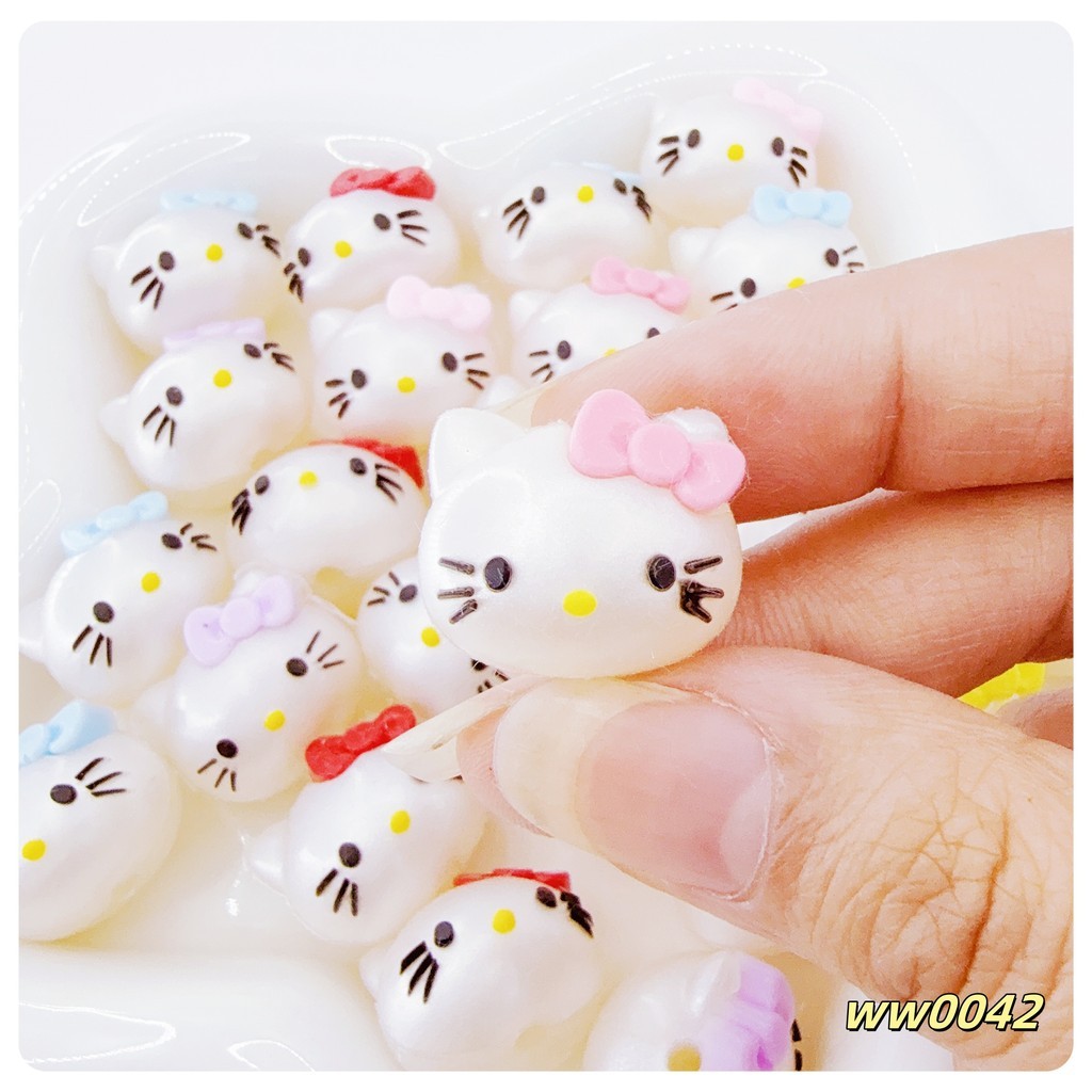 คิตตี้กาวนุ่มอุปกรณ์เครื่องประดับการ์ตูน ทําเอง ลูกปัดปากกากระเป๋าจี้โซ่โทรศัพท์มือถือวัสดุ - รูปที่ 4