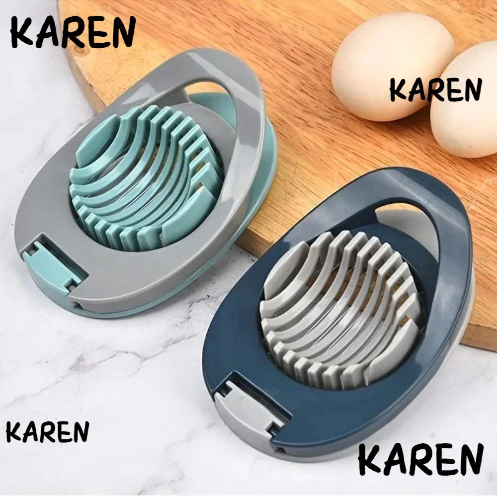เครื่องตัดไข่ต้ม KAREN, เครื่องแยกไข่สแตนเลสลวด, อุปกรณ์ครัวอลูมิเนียมอาหารแบบแมนนวลที่สร้างสรรค์