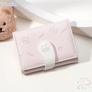 สซันชายน์ ลูกแมวพิมพ์กระเป๋าสตางค์,ปู่แฟชั่นสั้นน่ารักกระเป๋…