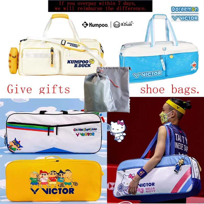 Victory Badminton Bag Crayon Shin-Chan Doraemon Hellokitty 6-Pack One-Shoulder Cross-Body Portable Backpack กระเป๋าแบดมินตันสวัสดี คิตตี้ ชัยชนะของแมวน้อย กระเป๋าแบดมินตัน