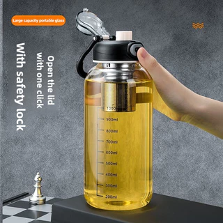 2000ML แก้วความจุขนาดใหญ่กีฬากลางแจ้งแบบพกพาถ้วยชา Handy Cup ถ้วยน้ําอุณหภูมิสูงชาถ้วยแยก