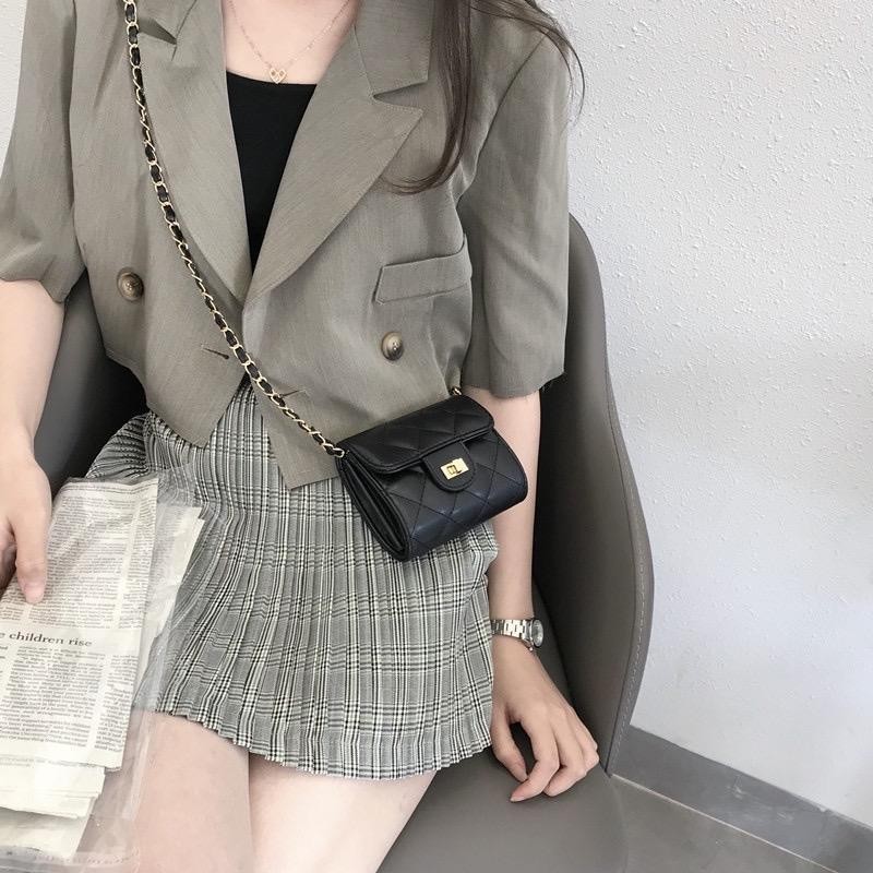 【พร้อมส่ง】กระเป๋าสตางค์ กระเป๋าถือ สะพายข้าง หนัง PU สไตล์เกาหลี