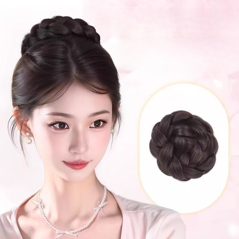 ผมปลอมม้วนปักกิ่งเพิ่มยอดผม กิ๊บติดผมผู้หญิง