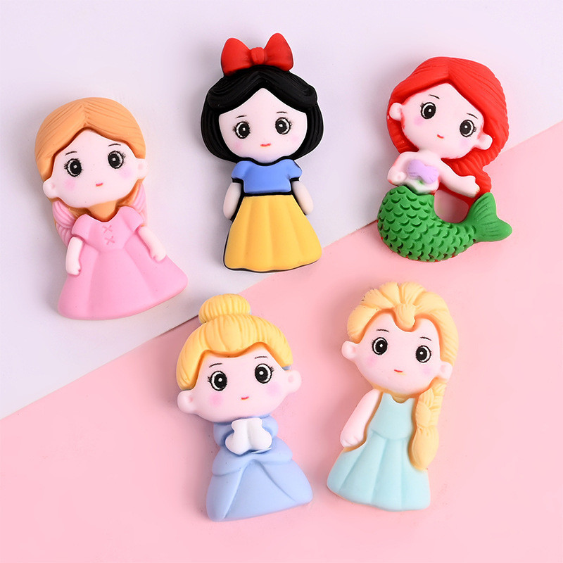 [100ในสต็อก] การ์ตูนเจ้าหญิงน่ารักครีมเคสโทรศัพท์มือถืออุปกรณ์กล่องเครื่องเขียนกิ๊บติดผมเชือกรัดผมเข็มกลัด DIY วัสดุเครื่องประดับแฮนด์เมด