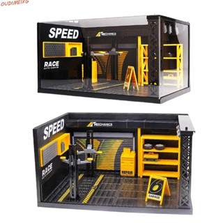 OUDIFG ที่จอดรถแสง, 1:24 1:32 Scale DlY ฉากรถโรงรถรุ่น,พร้อม…