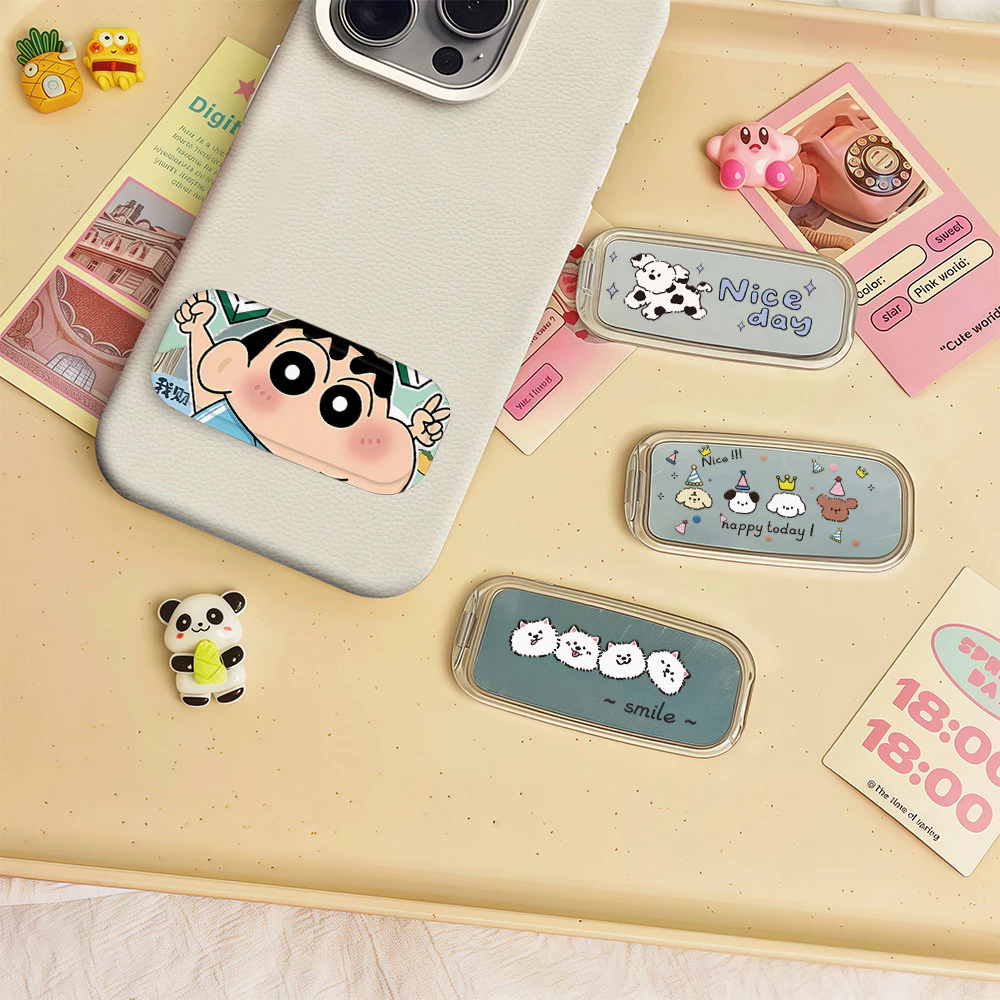 🚚COD🚚 การ์ตูนน่ารัก Holder ขาตั้งโทรศัพท์มือถือ กระจกพับได้ พับได้ สากล / แบบพกพา ที่มองไม่เห็น ที่วางโทรศัพท์ตั้งโต๊ะ thumbnail 3