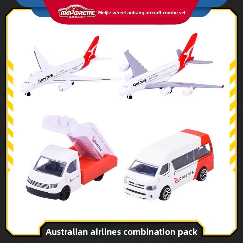 โมเดลเครื่องบิน Diecast Majorette รุ่น A380 United Airlines Boeing 787 เครื่องบินการบินพลเรือน